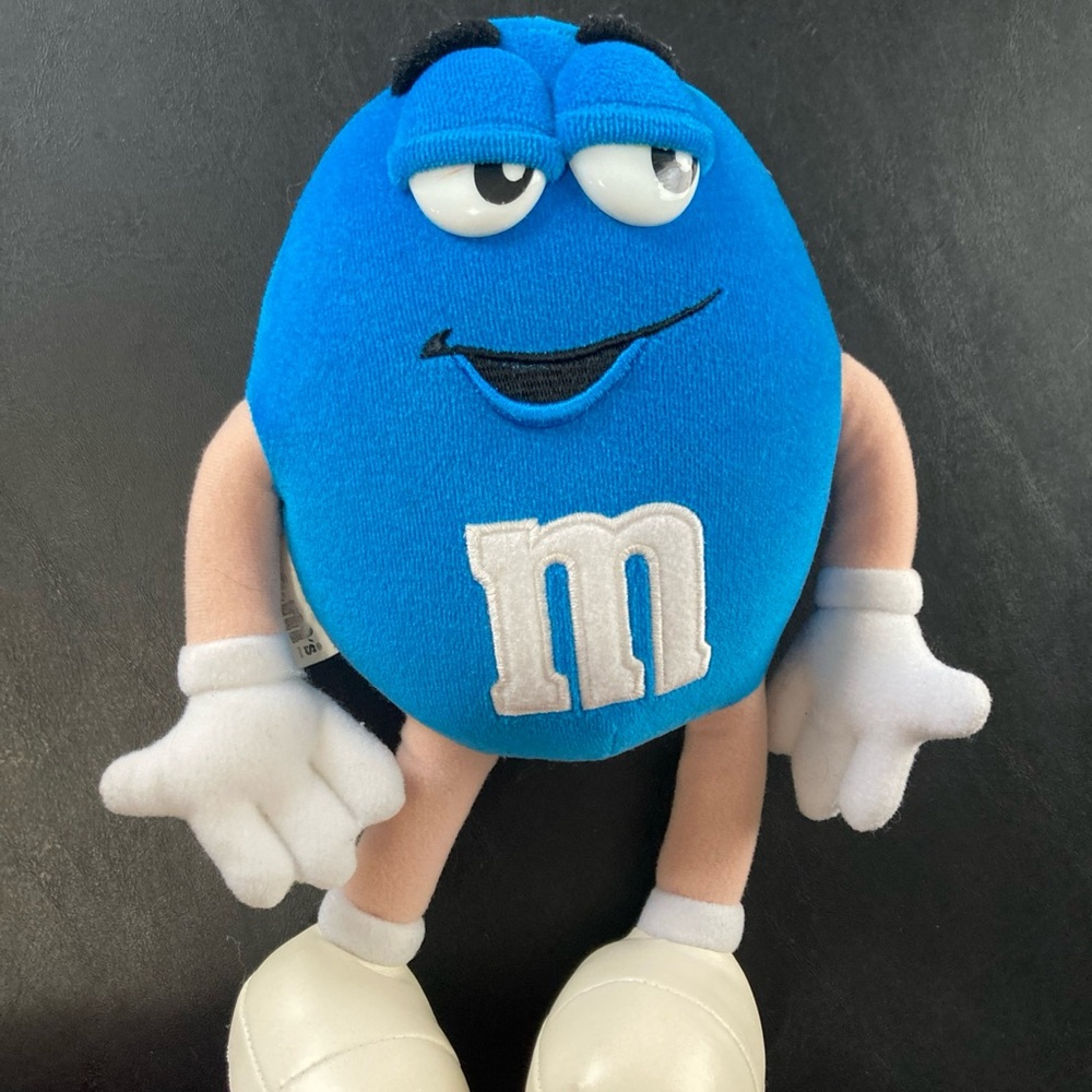 M&M'S Blue Character Plush with White Gloves 10”tall